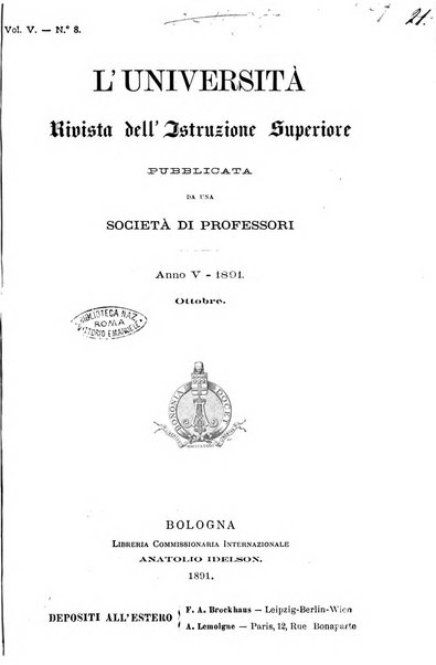 L'Universita rivista dell'istruzione superiore