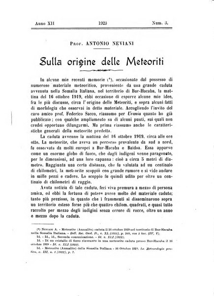 Urania saggi di astronomia popolare e scienze affini