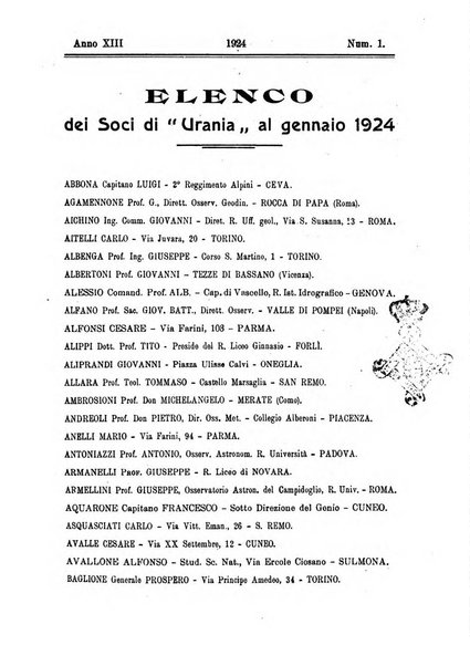 Urania saggi di astronomia popolare e scienze affini