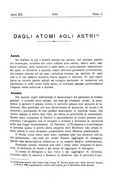 Urania saggi di astronomia popolare e scienze affini