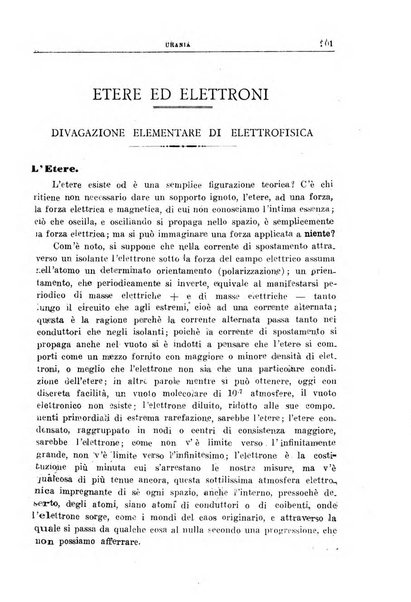 Urania saggi di astronomia popolare e scienze affini