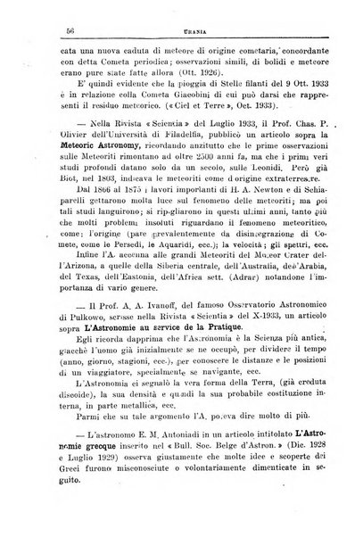 Urania saggi di astronomia popolare e scienze affini