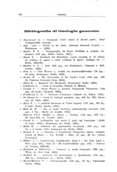 Urania saggi di astronomia popolare e scienze affini