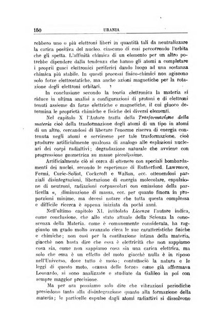 Urania saggi di astronomia popolare e scienze affini