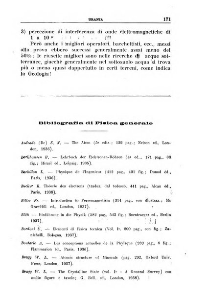 Urania saggi di astronomia popolare e scienze affini