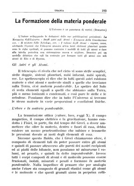 Urania saggi di astronomia popolare e scienze affini