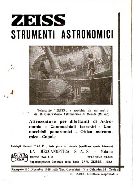 Urania saggi di astronomia popolare e scienze affini