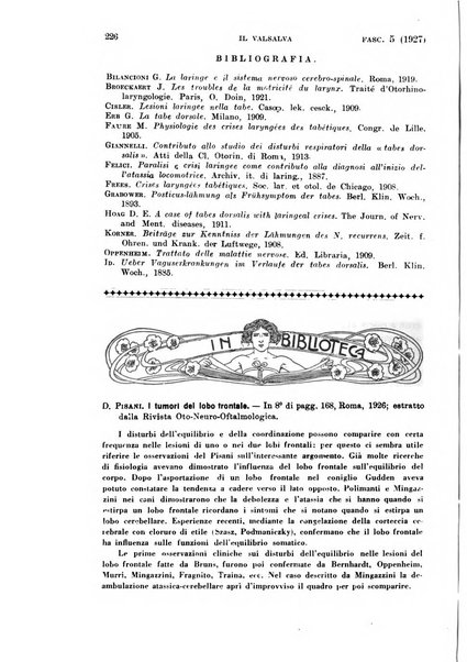 Il Valsalva rivista mensile di oto-rino-laringojatria