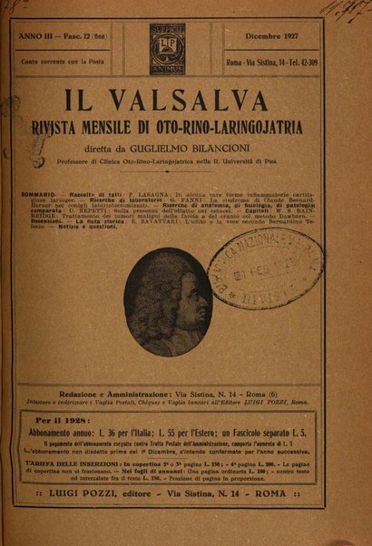 Il Valsalva rivista mensile di oto-rino-laringojatria