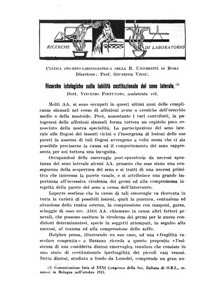 Il Valsalva rivista mensile di oto-rino-laringojatria