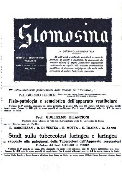 Il Valsalva rivista mensile di oto-rino-laringojatria