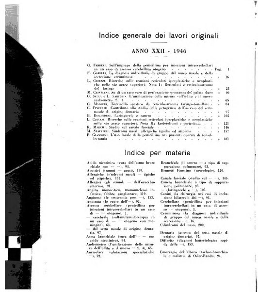 Il Valsalva rivista mensile di oto-rino-laringojatria