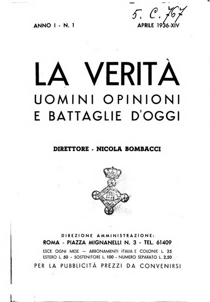 La verita rivista mensile di politica