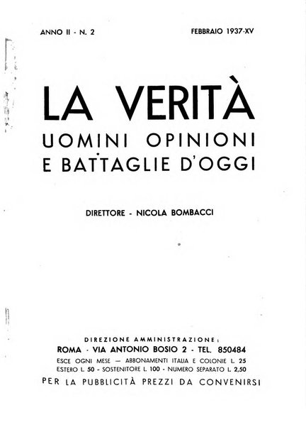 La verita rivista mensile di politica