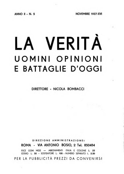 La verita rivista mensile di politica