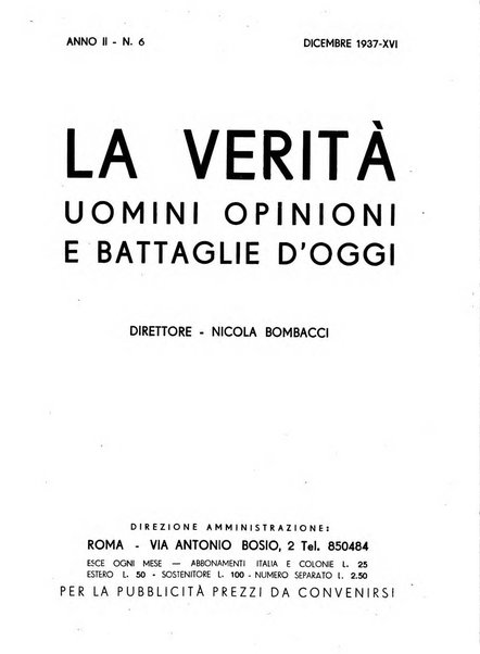 La verita rivista mensile di politica