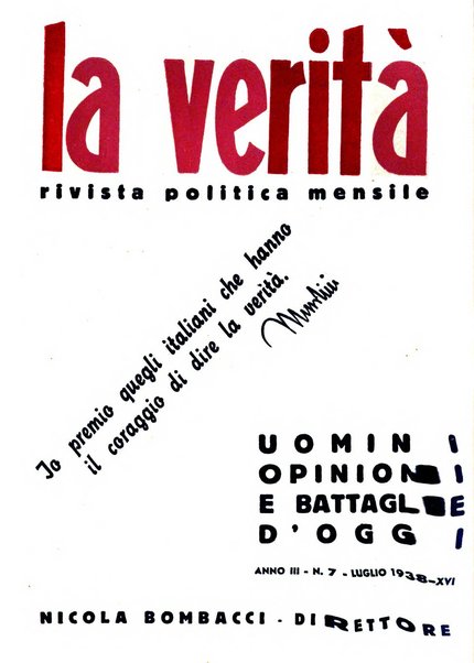 La verita rivista mensile di politica