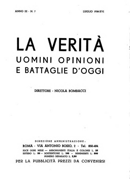 La verita rivista mensile di politica