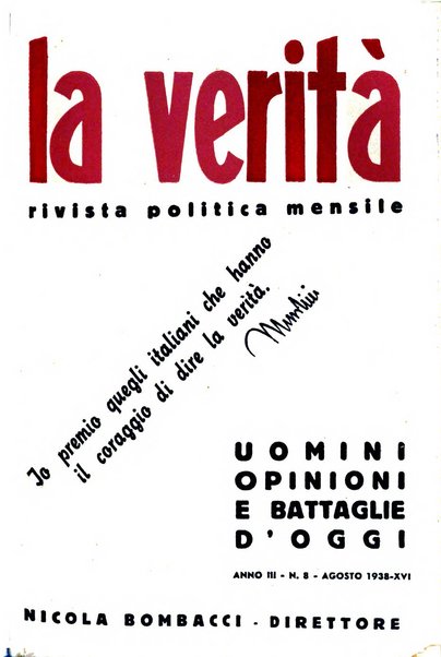 La verita rivista mensile di politica