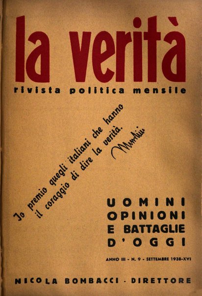 La verita rivista mensile di politica