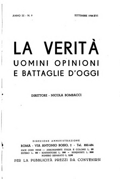 La verita rivista mensile di politica