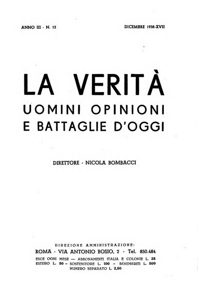 La verita rivista mensile di politica