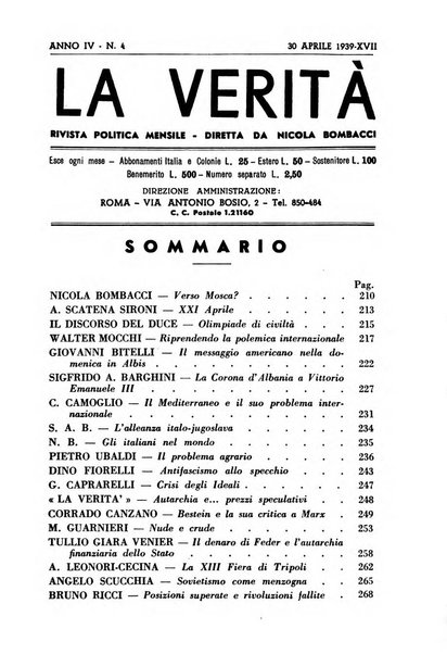 La verita rivista mensile di politica