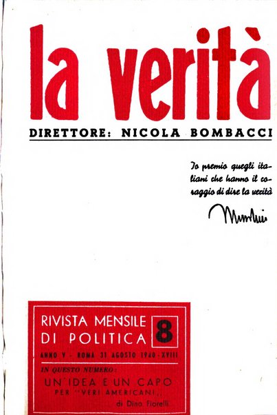 La verita rivista mensile di politica