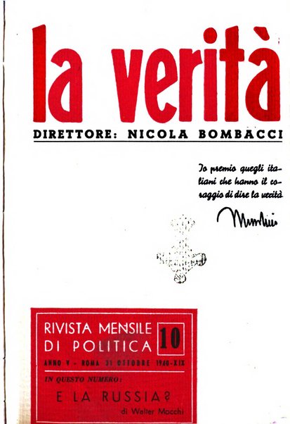 La verita rivista mensile di politica