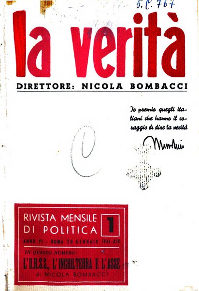 La verita rivista mensile di politica