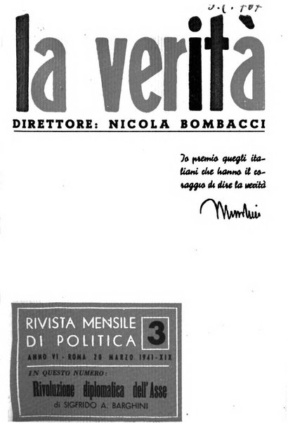 La verita rivista mensile di politica