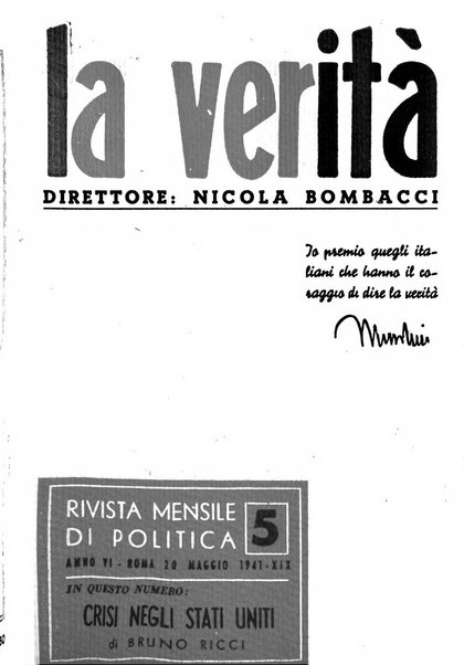 La verita rivista mensile di politica