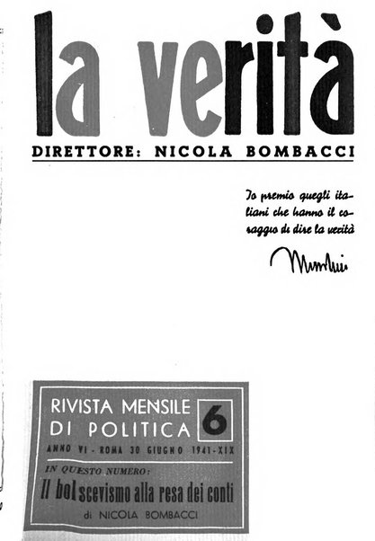 La verita rivista mensile di politica