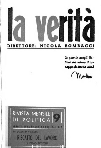 La verita rivista mensile di politica