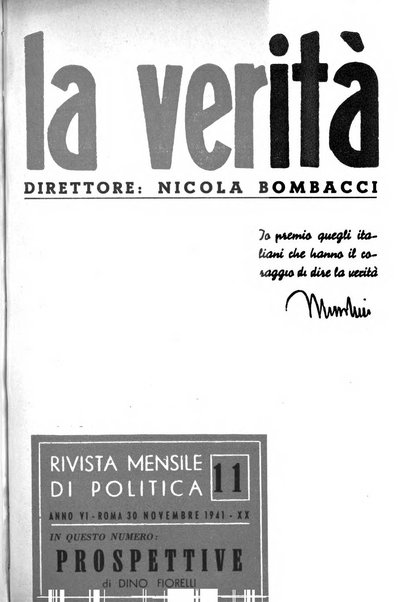 La verita rivista mensile di politica