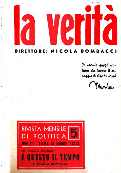 La verita rivista mensile di politica