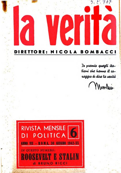 La verita rivista mensile di politica