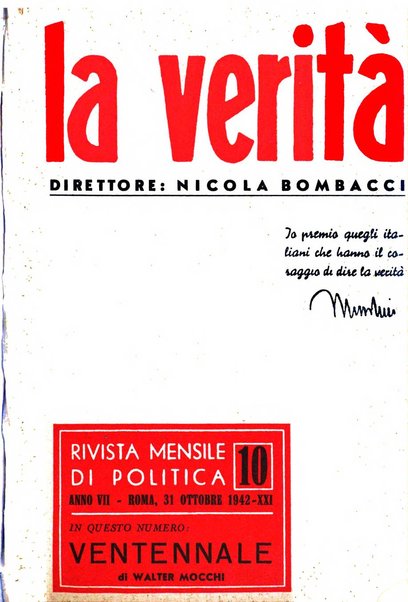 La verita rivista mensile di politica