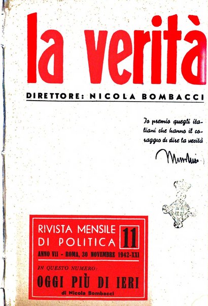 La verita rivista mensile di politica