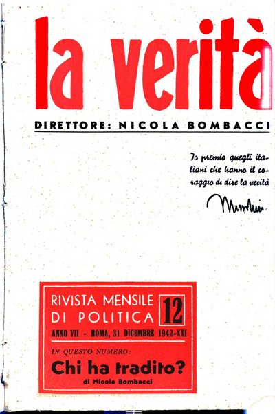 La verita rivista mensile di politica