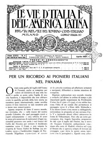 Le vie d'Italia e dell'America latina rivista mensile del Touring club italiano