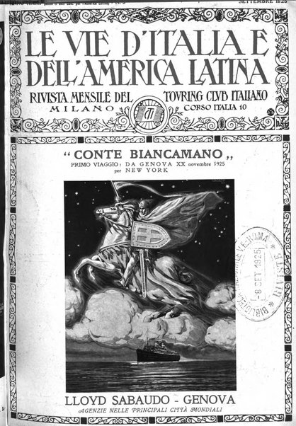 Le vie d'Italia e dell'America latina rivista mensile del Touring club italiano