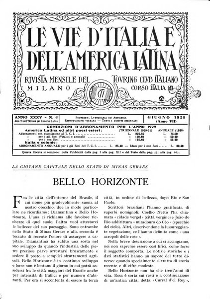 Le vie d'Italia e dell'America latina rivista mensile del Touring club italiano