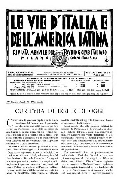 Le vie d'Italia e dell'America latina rivista mensile del Touring club italiano