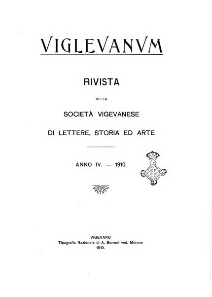 Viglevanum rivista della Società vigevanese di lettere storia ed arte