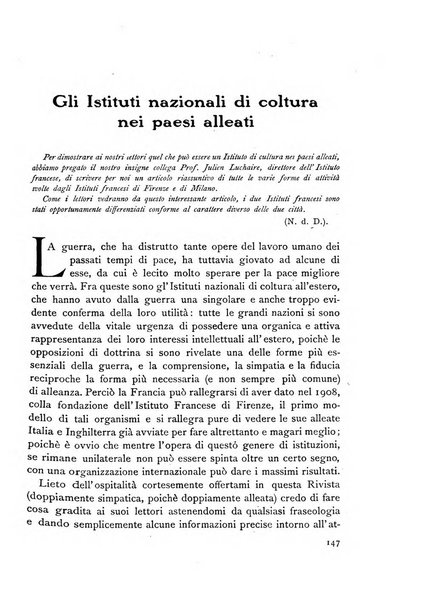 La vita britannica rivista bimestrale edita dall'Istituto britannico di Firenze