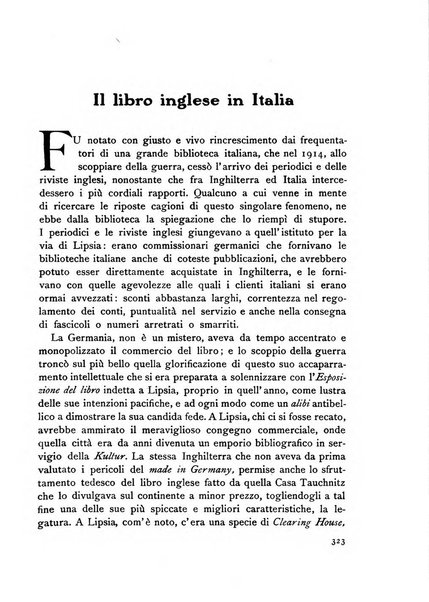 La vita britannica rivista bimestrale edita dall'Istituto britannico di Firenze