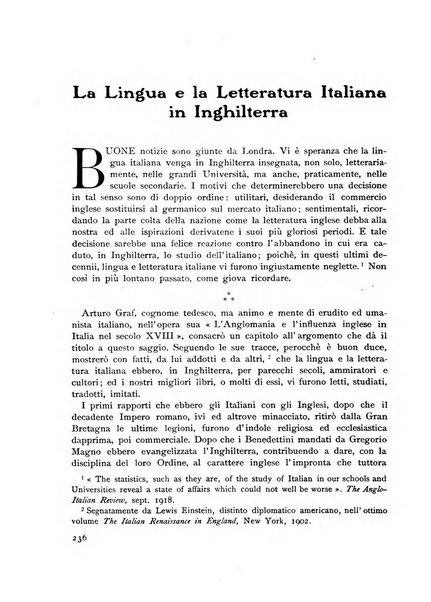 La vita britannica rivista bimestrale edita dall'Istituto britannico di Firenze