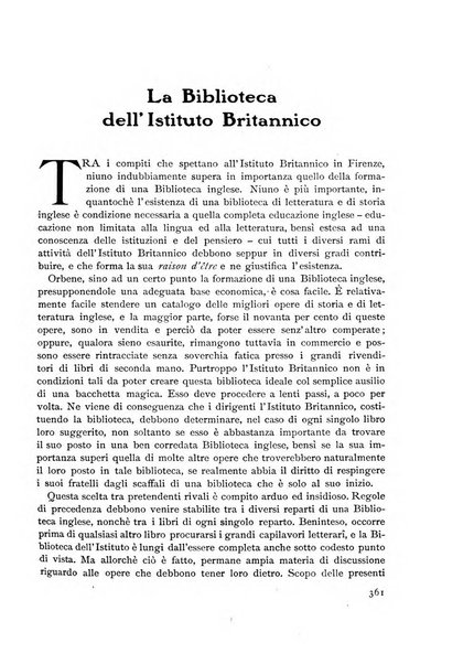 La vita britannica rivista bimestrale edita dall'Istituto britannico di Firenze