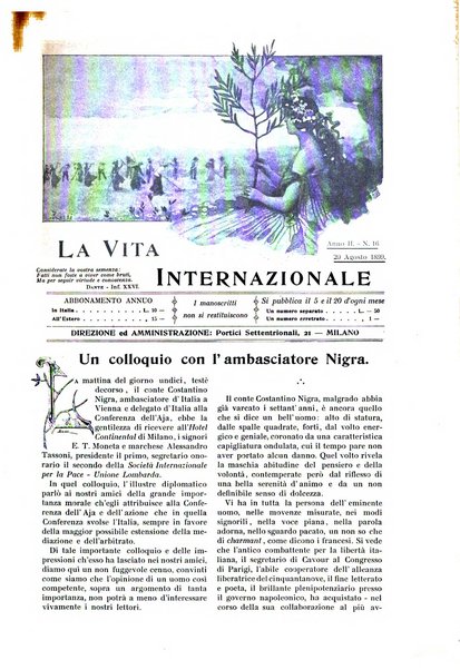 La vita internazionale rassegna quindicinale